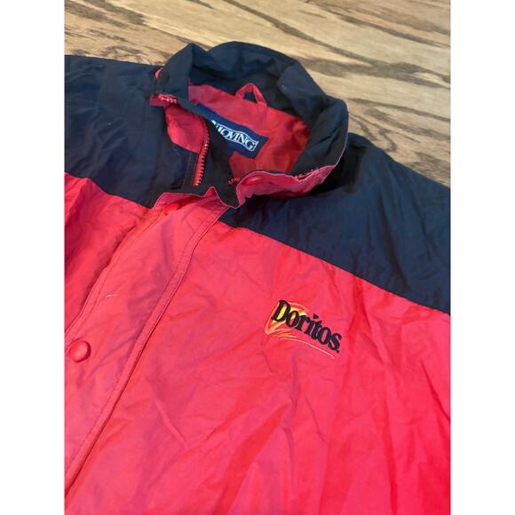 Vintage Doritos Jacket Men’s XL Red Nylon Windbreaker LA Loving Embroidered Logo - Picture 2 of 10